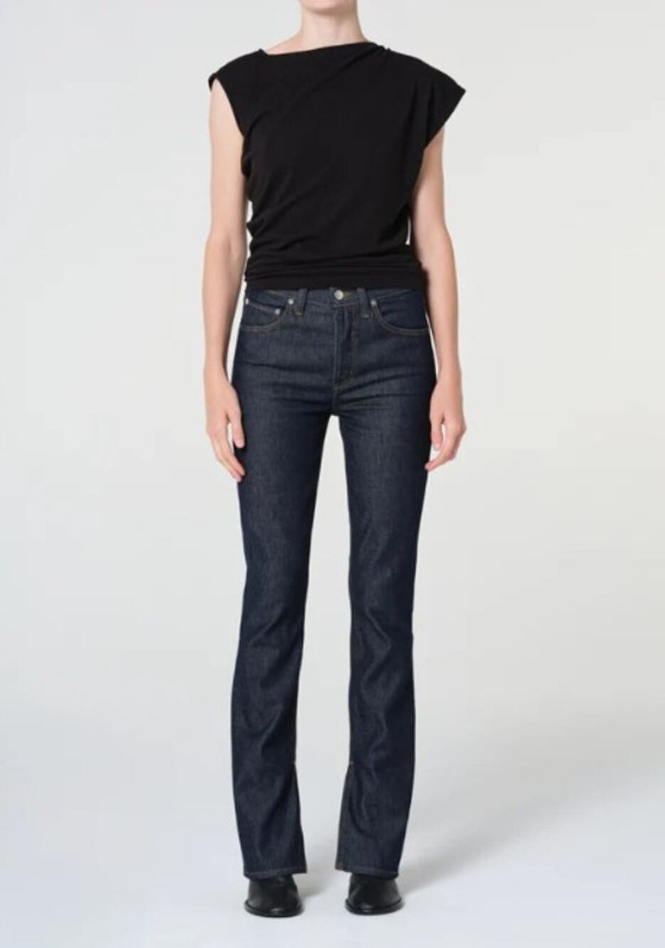 NWT Agolde Ingram Split Skinny Jeans in Rinse, Size 30